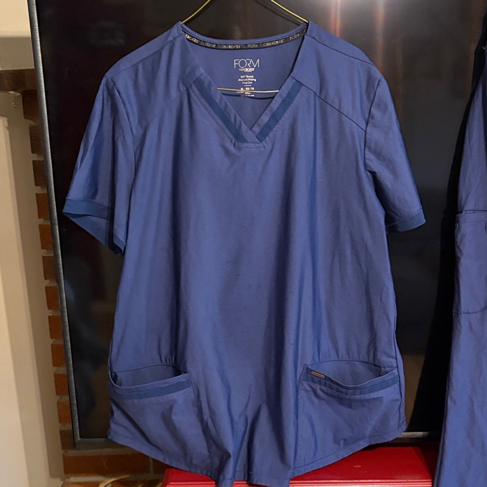 Cherokee Navy V-Neck Scrub Top
